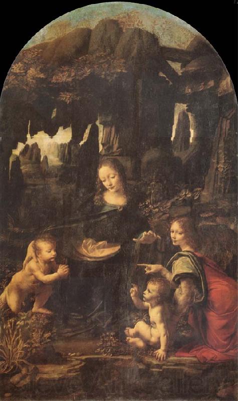 LEONARDO da Vinci The Virgin of the rocks Spain oil painting art
